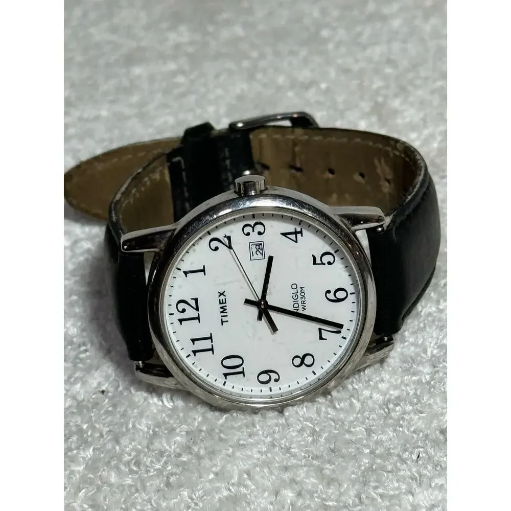 Timex Easy Reader Watch Analog Display, Indiglo Watch Dial Stainless Steel Back